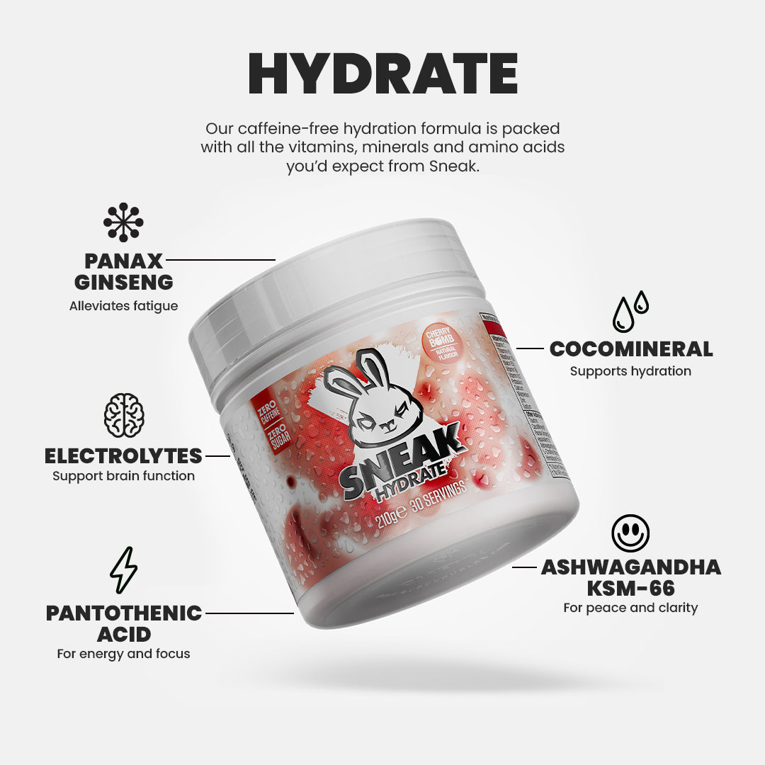 SNEAK HYDRATE [START-HIGHLIGHT]ZERO CAFFEINE[END-HIGHLIGHT]